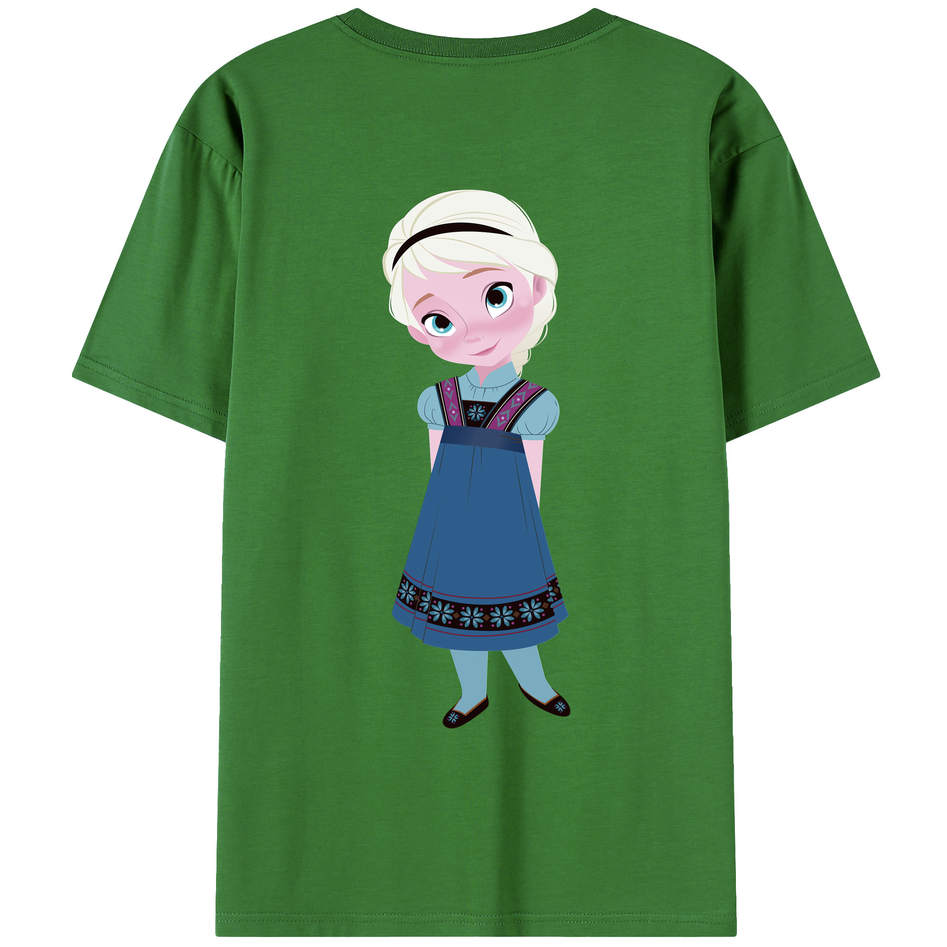 （画像用） アナと雪の女王 アンナ エルサ Frozen Anna Elsa レディース半袖Tシャツ(バックプリント)
